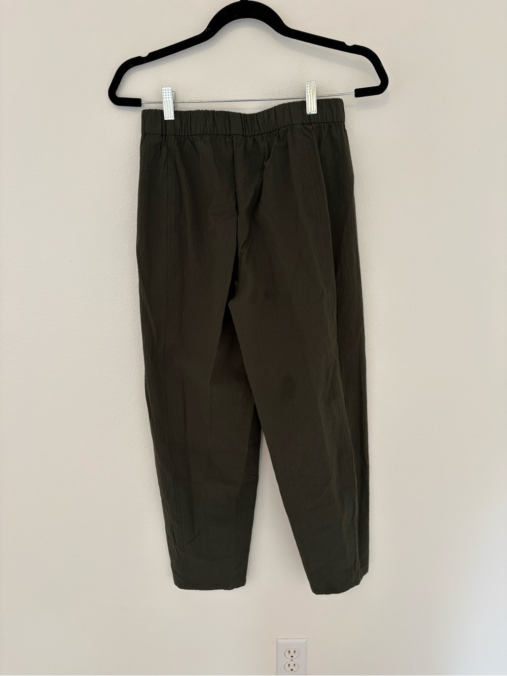Eileen Fisher Lantern Olive Green Cotton Lightweight Pants Women’s XXS - Picture 3 of 5